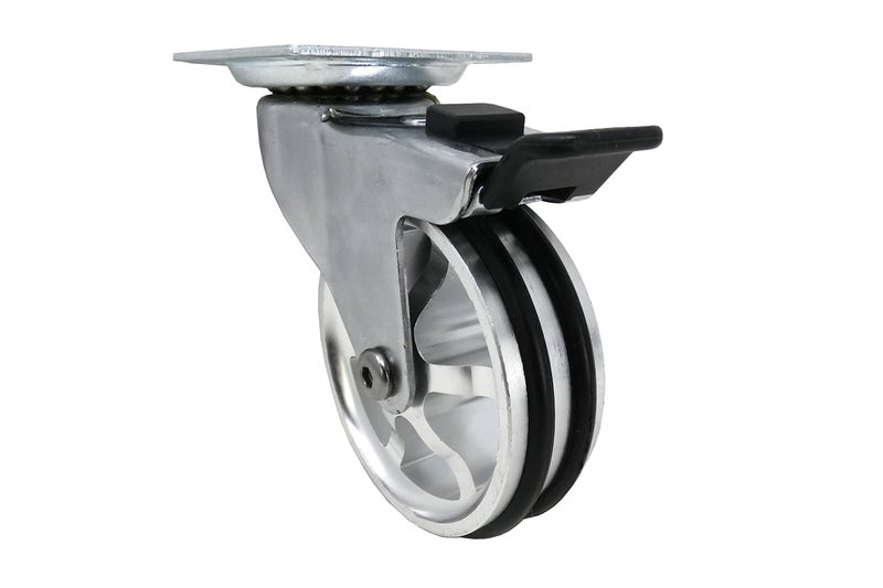Headbourne 8295E Designer Casters 3 inch Machined Aluminum Mag Designer Caster, 4 Pack - Image 3